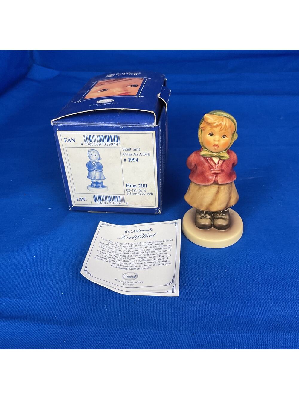 Hummel HUM 2181 "CLEAR AS A BELL" 3.75 inch, Mint w/box, TMK 8